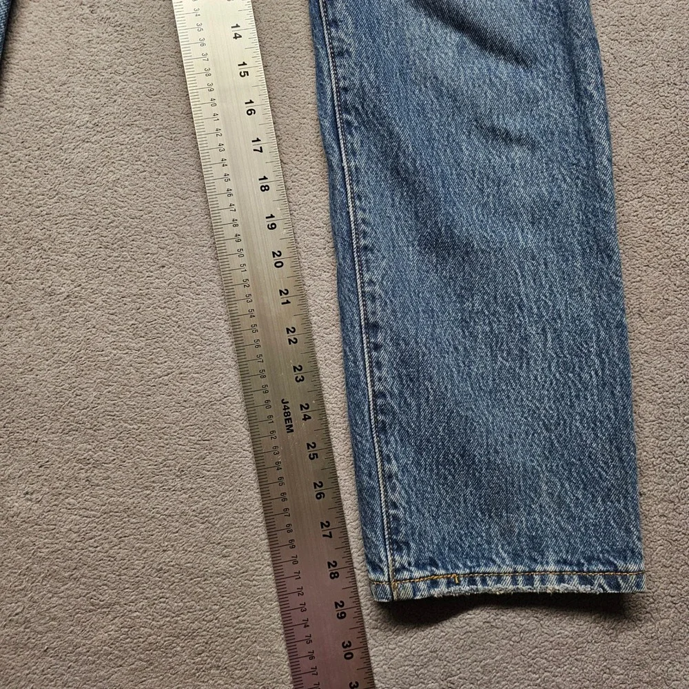 Levi's 501 Original Fit Jeans Mens 28x30 Blue Denim Medium Wash Faded Distressed